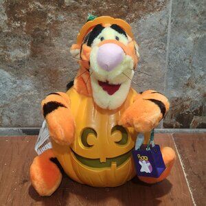 Gemmy Disney Tigger Plush Halloween Animated Pumpkin 2001